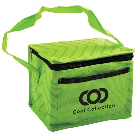 Patterned Lunch Coolers lime green